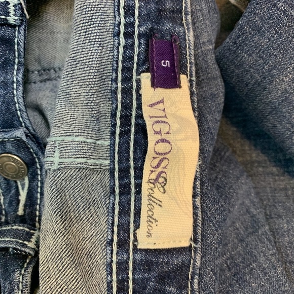 VIGOSS BOOT CUT Studded Distressed Stretch Jeans 5 - Picture 13 of 16